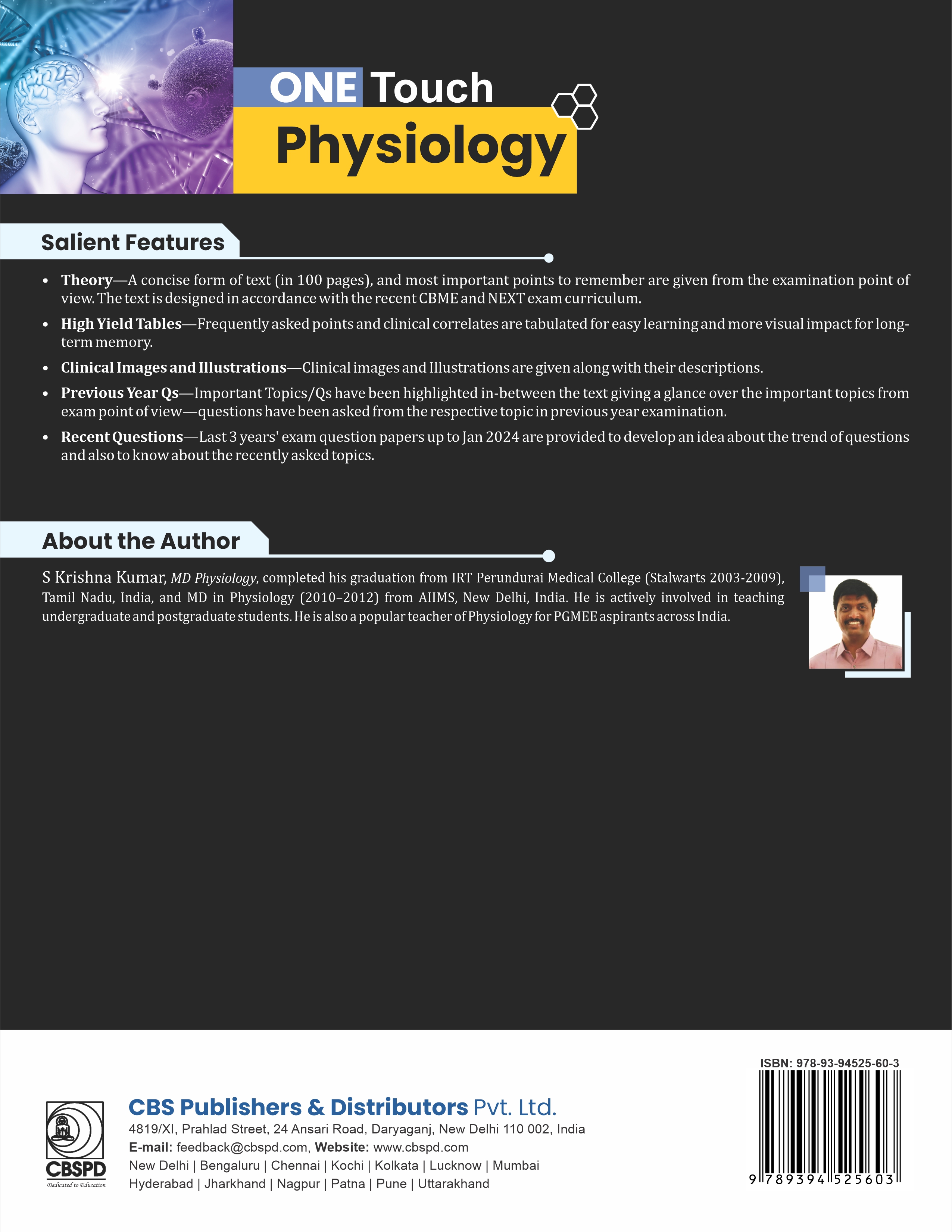 One touch physiology